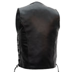 Hot Leathers VSM1030 Men's Black Motorcycle 'Conceal and Carry' Leather Biker Vest
