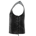Hot Leathers VSM1030 Men's Black Motorcycle 'Conceal and Carry' Leather Biker Vest