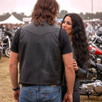 Hot Leathers VSM1034 Men's Motorcycle style Black '10 Pocket' Cowhide Leather Biker Vest
