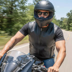 Hot Leathers VSM1036 Men's Black Motorcycle 'Conceal and Carry' Leather Biker Club Zip Vest