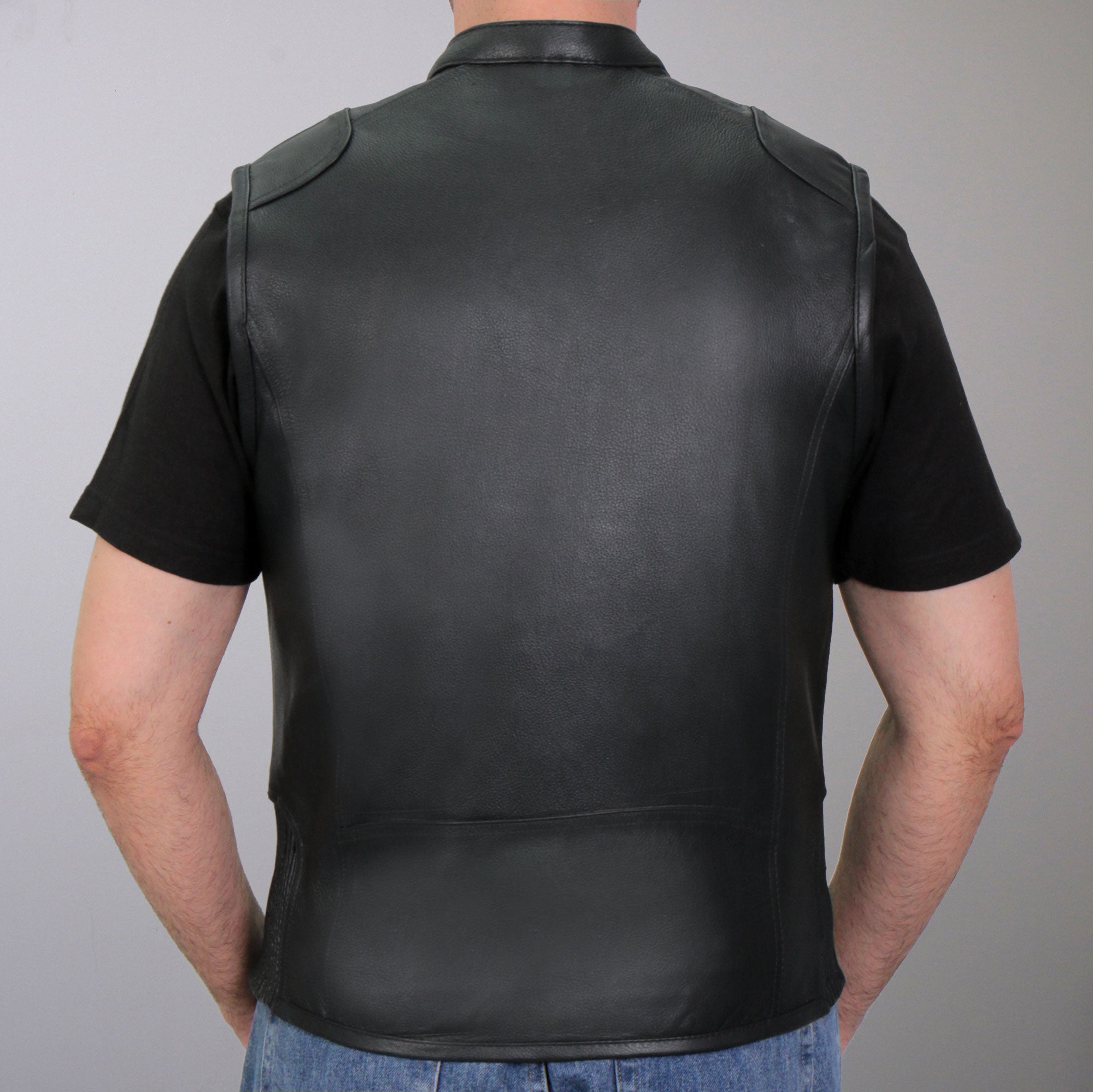 Hot Leathers VSM1037 Men's Black 'Zipper Pockets' Concealed and Carry