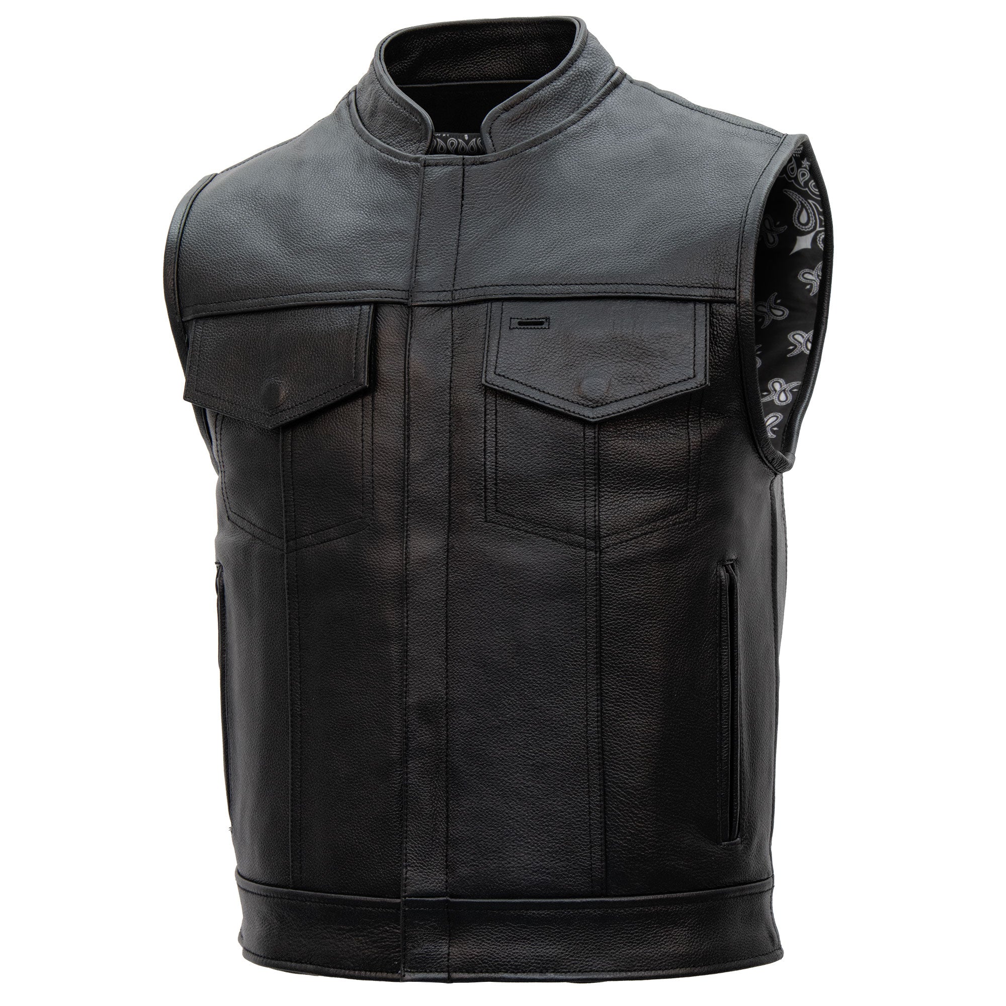 VEST M PAISLEY BLK LINER CC – Hot Leathers
