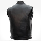 Hot Leathers VSM1049 Men's Black 'Paisley' Motorcycle Club style Conceal and Carry Leather Biker Vest