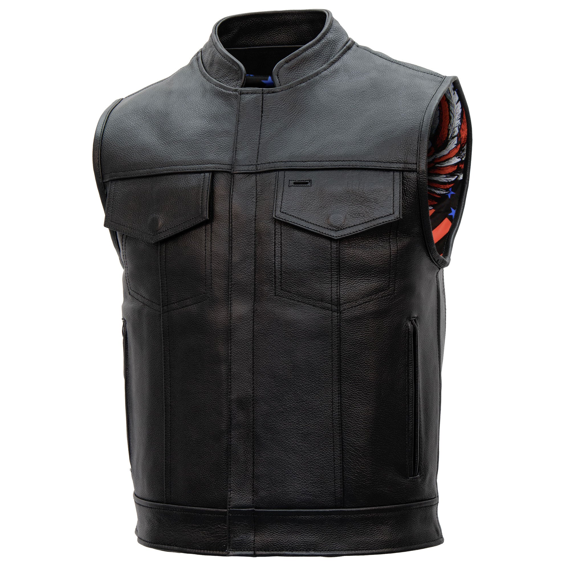VEST M PATRIOTIC LINER CC – Hot Leathers