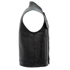 Hot Leathers VSM1052 Men's Black 'Patriotic' Motorcycle Club style Conceal and Carry Leather Biker Vest