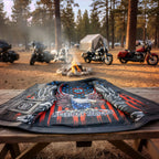 Hot Leathers VSM1052 Men's Black 'Patriotic' Motorcycle Club style Conceal and Carry Leather Biker Vest