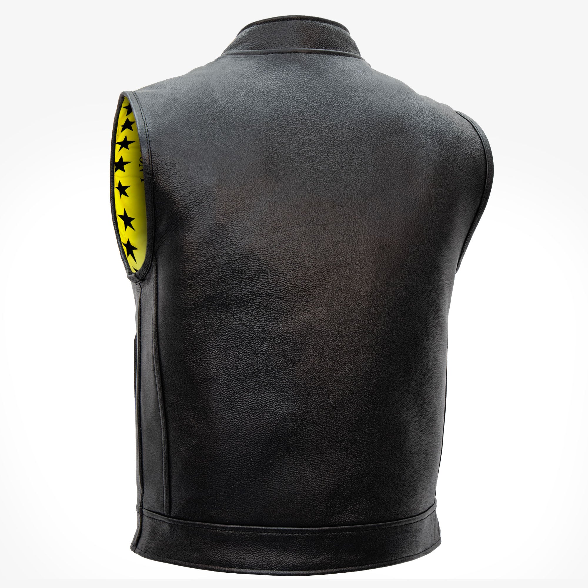 Hot Leathers VSM1053 Men's Black 'Don't Tread On Me' Motorcycle Club Style Conceal and Carry Leather Biker Vest