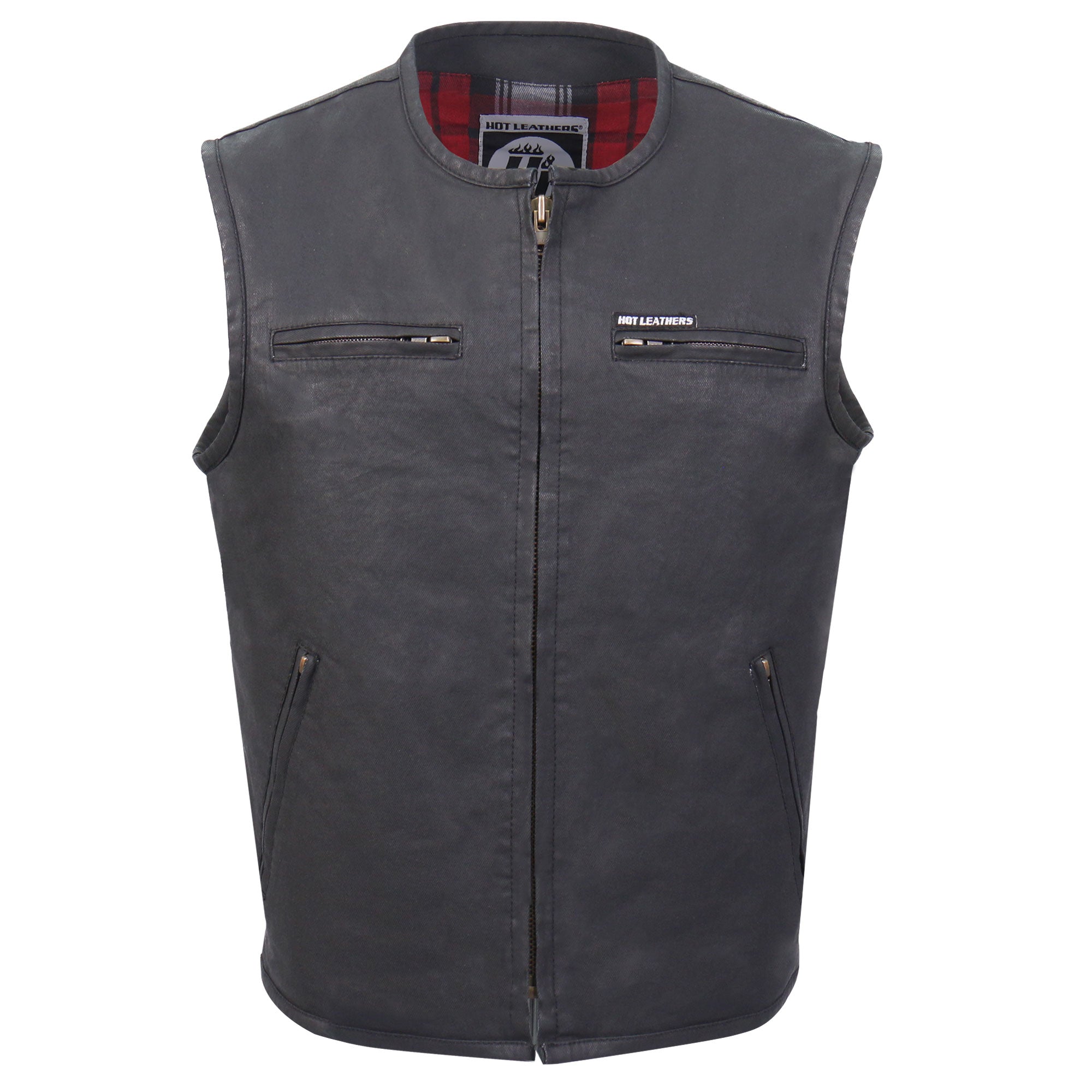 Hot Leathers Waxed Cotton C Neck Vest