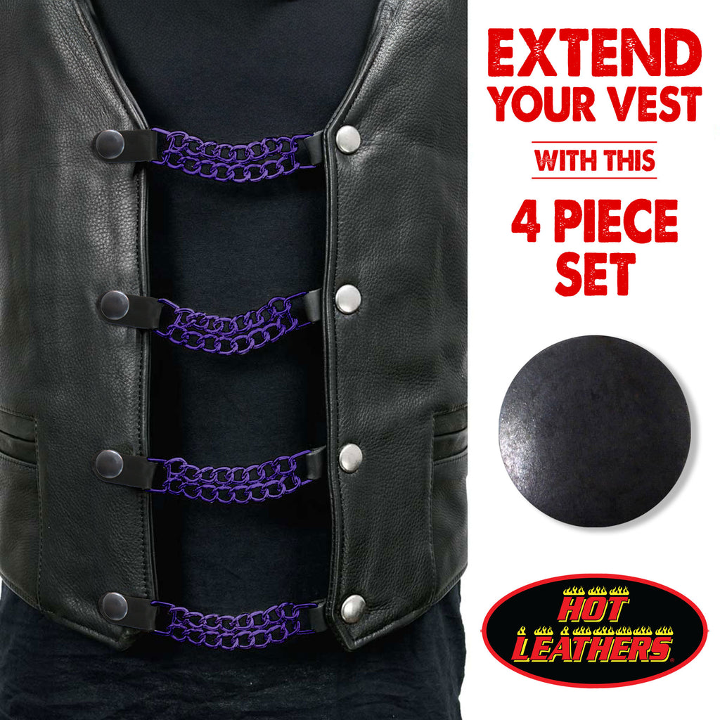 VXA1001- 4 PC SET VEST EXT PURPLE GLITTER PURPLE 4