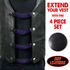 VXA1001- 4 PC SET VEST EXT PURPLE GLITTER PURPLE 4
