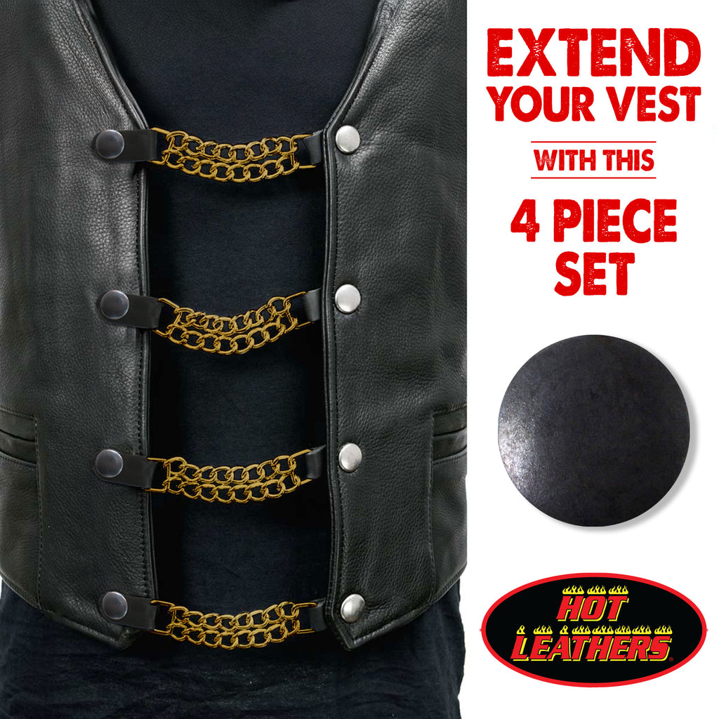 VXA1002- 4 PC SET VEST EXT ANTIQUE GOLD GOLD 4