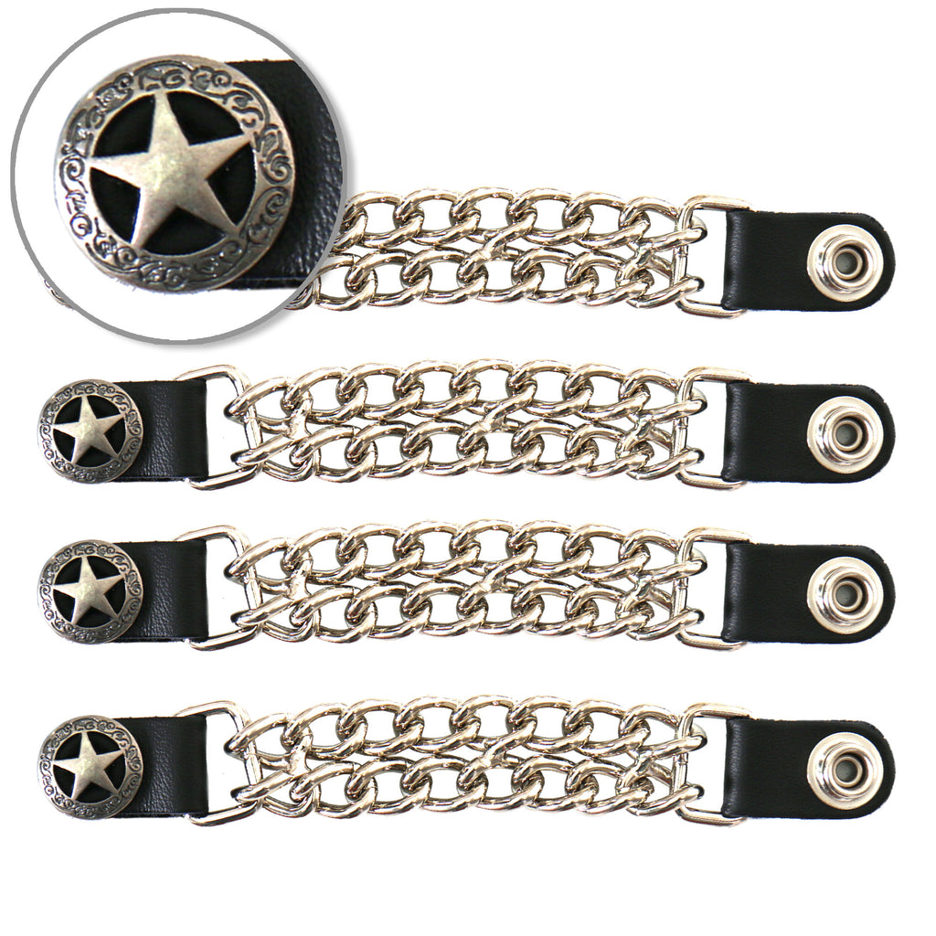 VXC1001- 4 PC SET VEST EXT WESTERN STAR SILVER 4