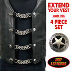 VXC1001- 4 PC SET VEST EXT WESTERN STAR SILVER 4