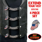 VXC1007- 4 PC SET VEST EXT EAGLE FLAG SILVER 4