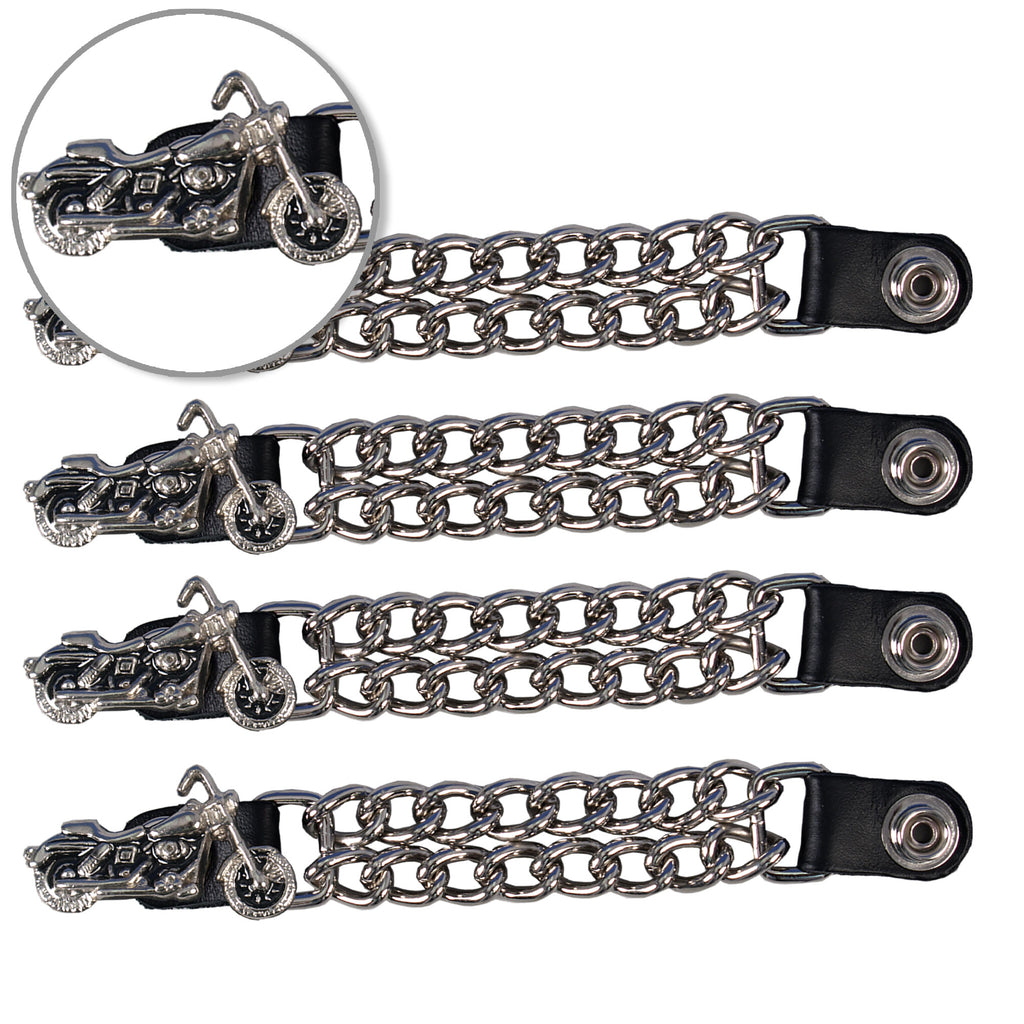 VXC1008- 4 PC SET VEST EXT MOTORCYCLE SILVER 4