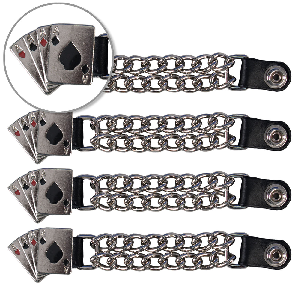 VXC1009- 4 PC SET VEST EXT 4 ACES SILVER 4