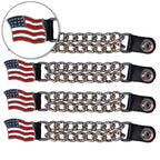 VXC1010- 4 PC SET VEST EXT AMERICAN FLAG SILVER 4