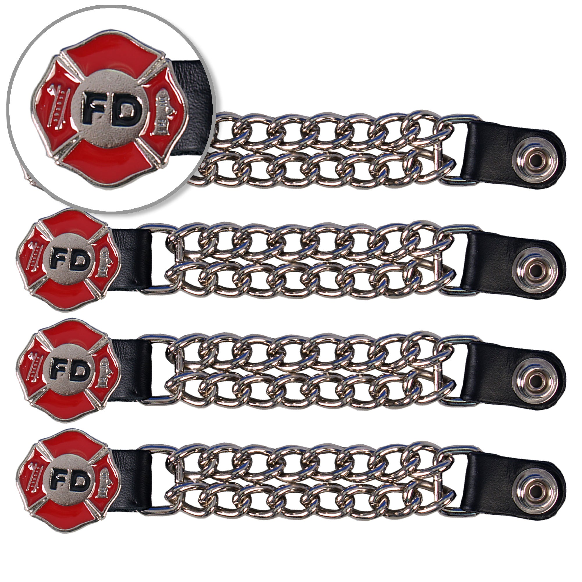 VXC1014- 4 PC SET VEST EXT FIRE DEPT. SILVER 4