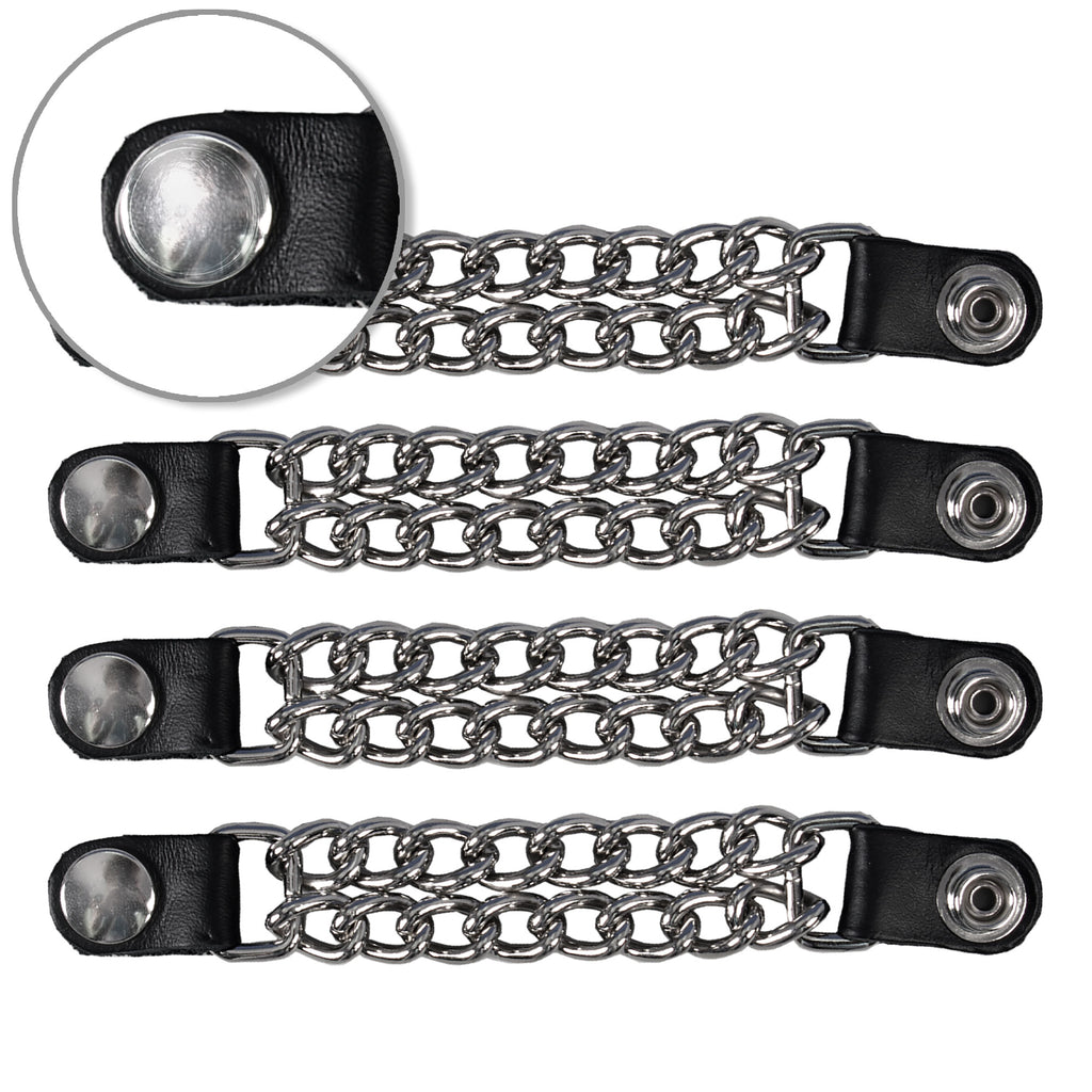 VXC1018- 4 PC SET VEST EXT SILVER PLAIN SILVER 4