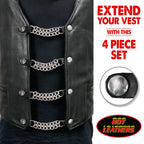 VXC1018- 4 PC SET VEST EXT SILVER PLAIN SILVER 4
