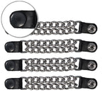 VXC1019- 4 PC SET VEST EXT BLACK SNAP SILVER 4