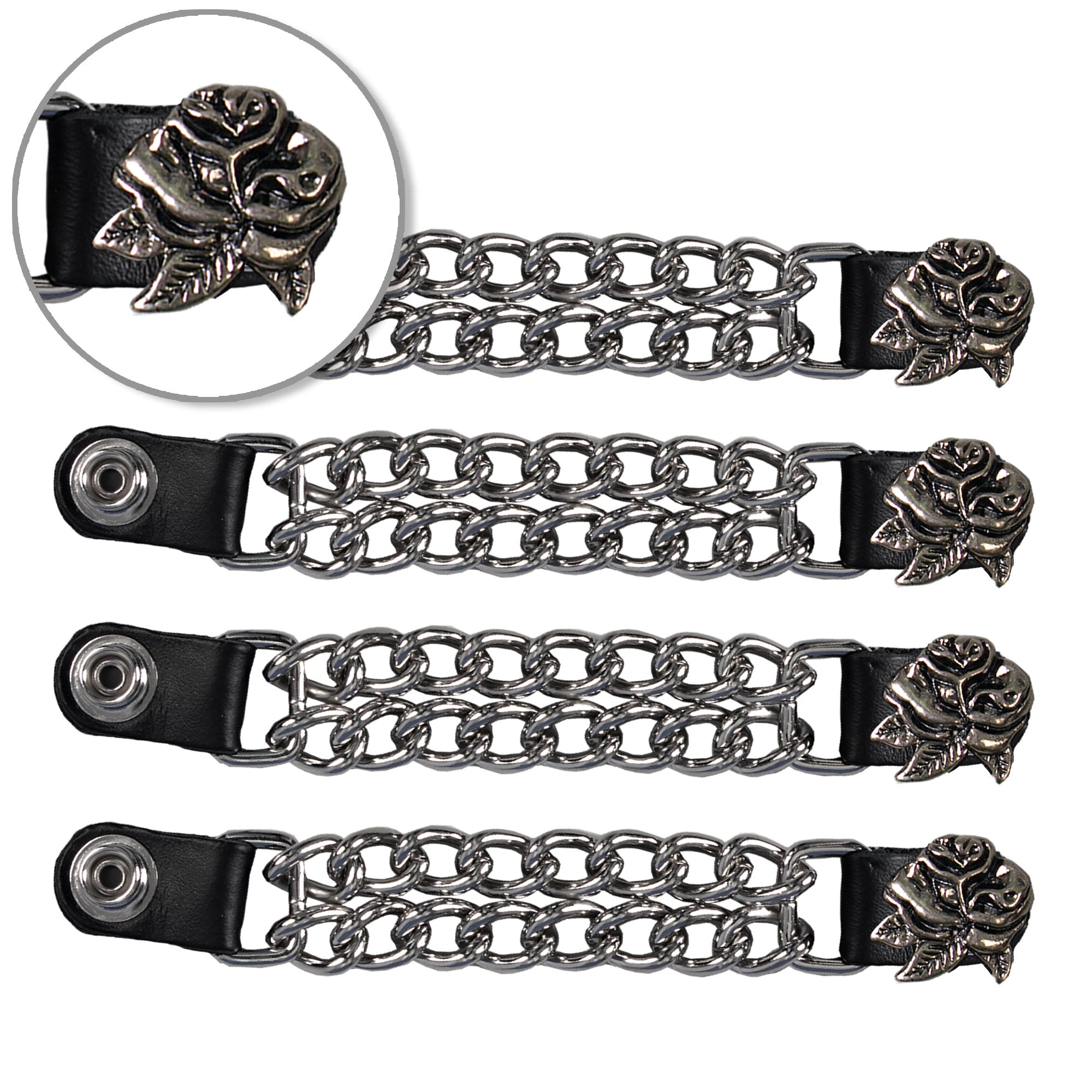 VXC1022- 4 PC SET VEST EXT ROSE SILVER 4