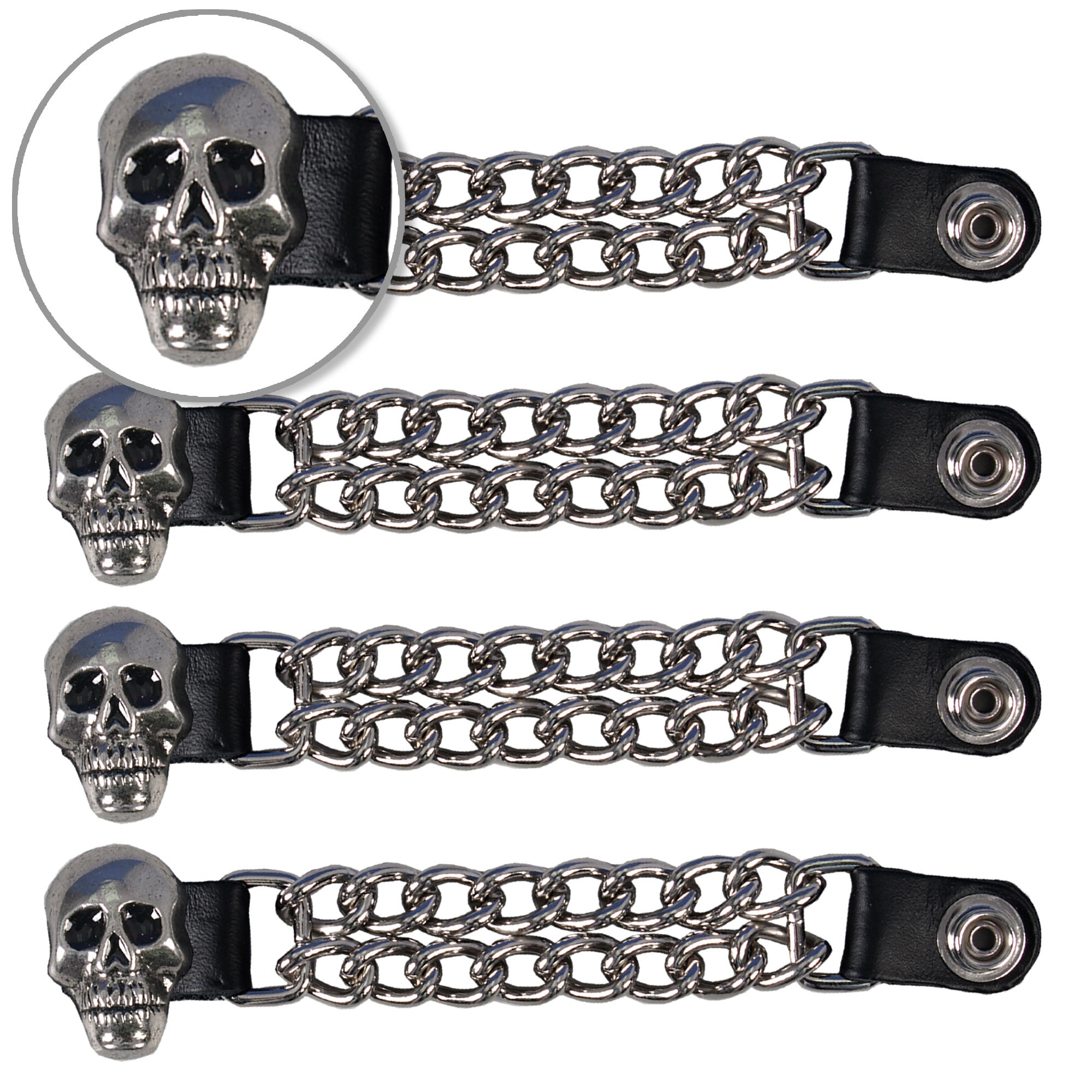 VXC1024- 4 PC SET VEST EXT SKULL 4