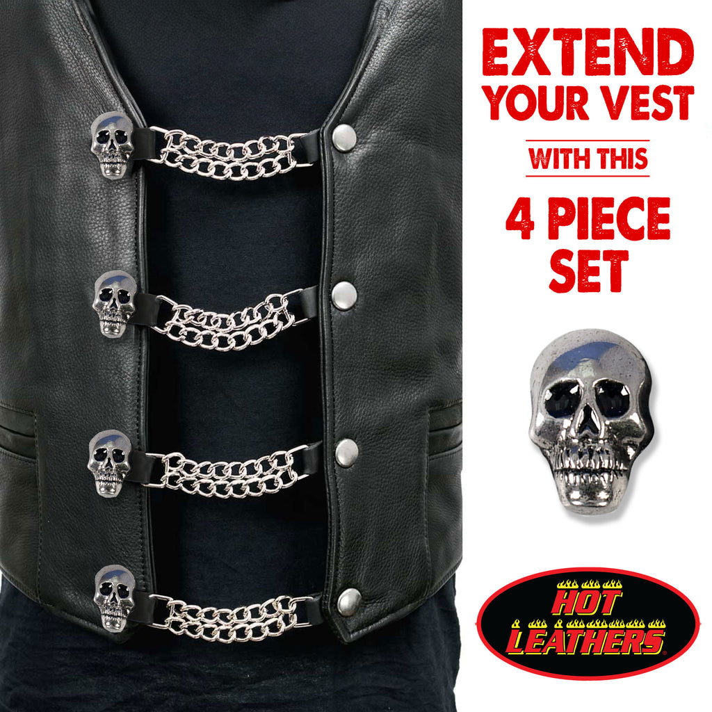 VXC1024- 4 PC SET VEST EXT SKULL 4