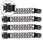VXC1027- 4 PC SET VEST EXT IRON CROSS SILVER 4
