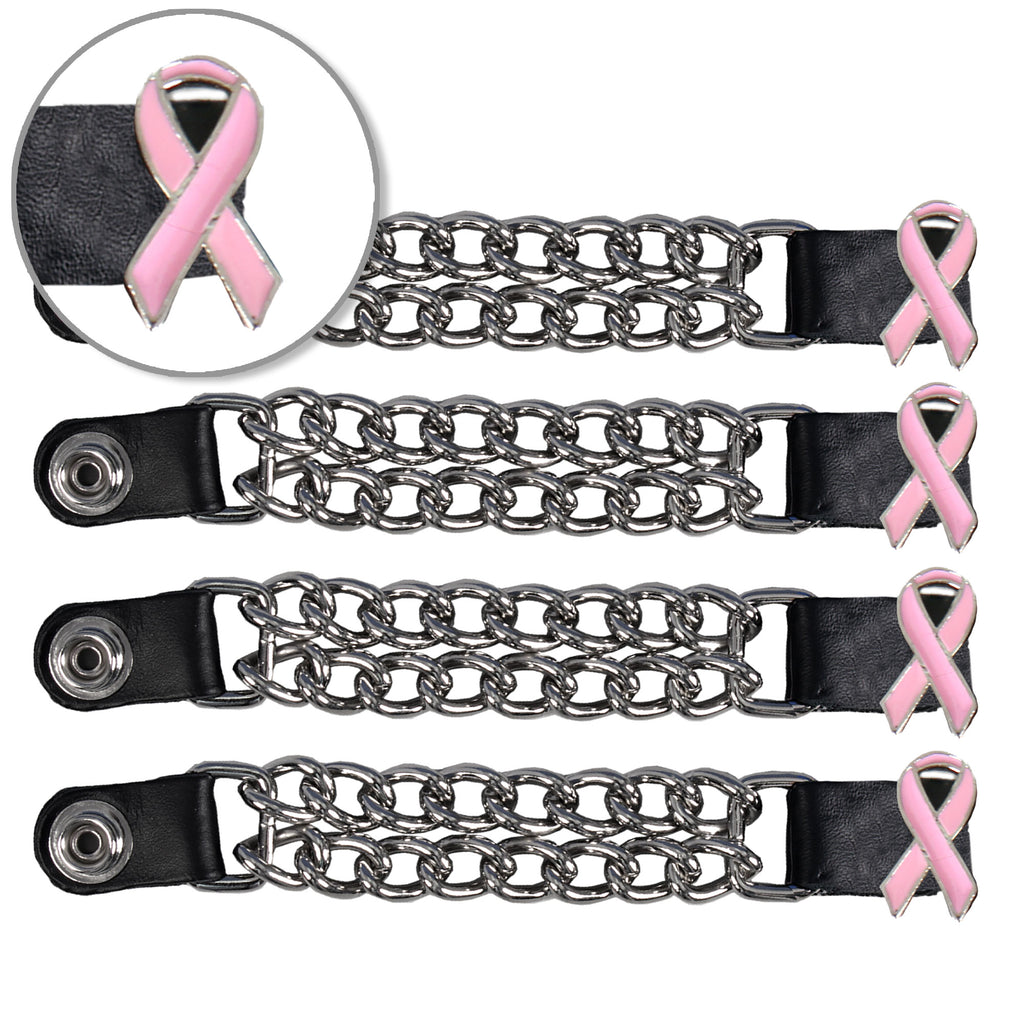 VXC1028- 4 PC SET VEST EXT PINK RIBBON SILVER 4