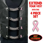 VXC1028- 4 PC SET VEST EXT PINK RIBBON SILVER 4