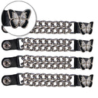 VXC1029- 4 PC SET VEST EXT SPARKLE BUTTERFLY SILVER 4