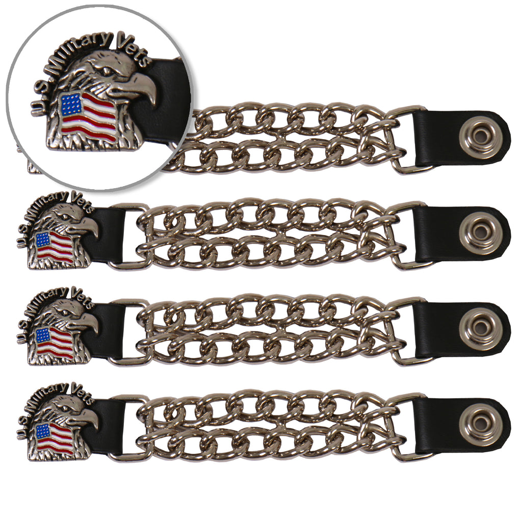 VXC1031- 4 PC SET VEST EXT US MILITARY VET EAGLE SILVER 4