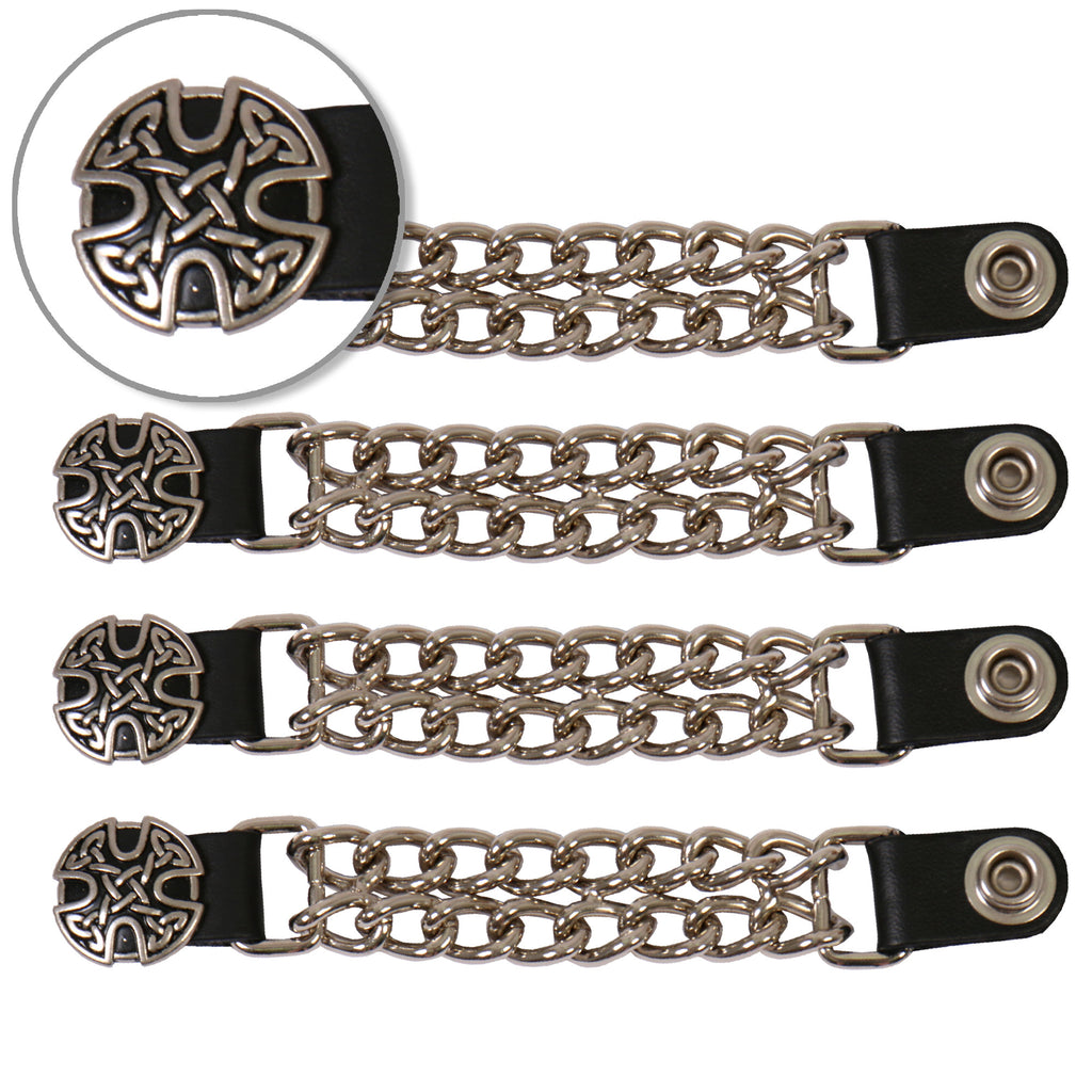 VXC1033- 4 PC SET VEST EXT CELTIC CIRCLE SILVER 4