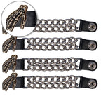 VXC1035- 4 PC SET VEST EXT SKELETON HAND SILVER 4