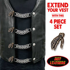VXC1035- 4 PC SET VEST EXT SKELETON HAND SILVER 4