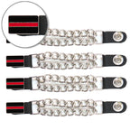 VXC1037- 4 PC SET VEST EXT THIN RED LINE SILVER 4