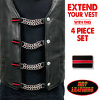 VXC1037- 4 PC SET VEST EXT THIN RED LINE SILVER 4
