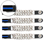 VXC1038- 4 PC SET VEST EXT THIN BLUE LINE SILVER 4