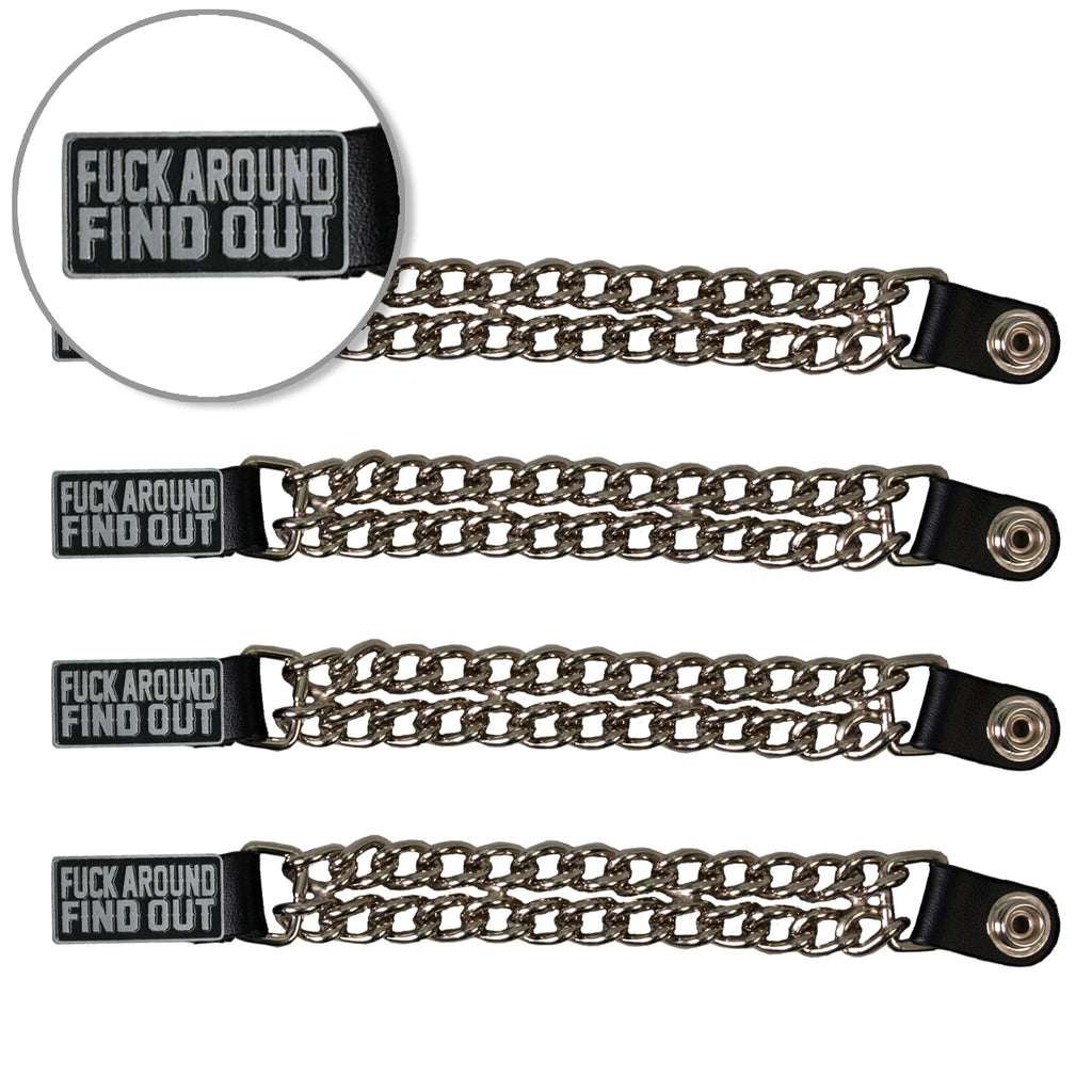 VXC1039- 4 PC SET VEST EXT FUCK AROUND FIND OUT SILVER 4