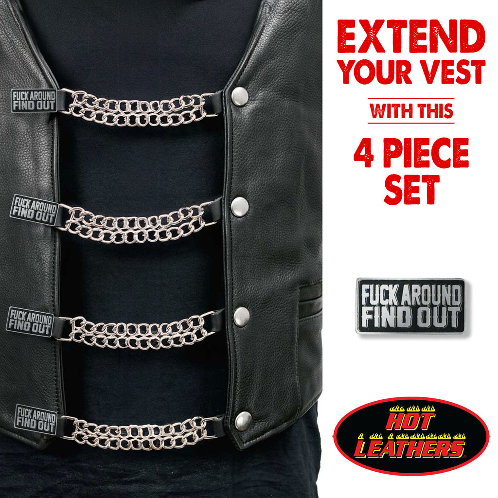 VXC1039- 4 PC SET VEST EXT FUCK AROUND FIND OUT SILVER 4