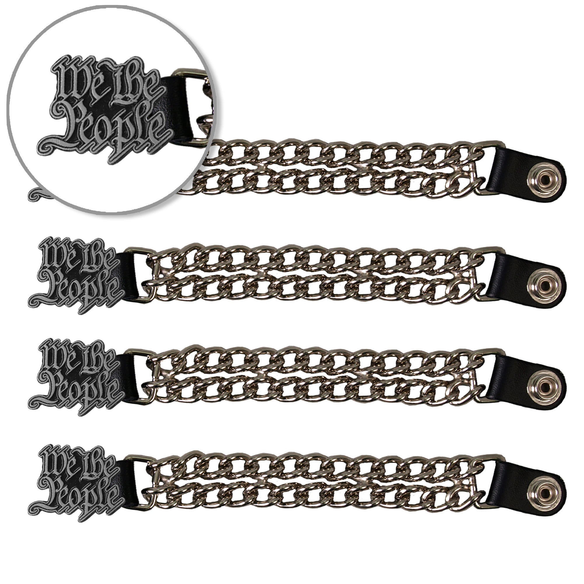 VXC1040- 4 PC SET VEST EXT WE THE PEOPLE SILVER 4