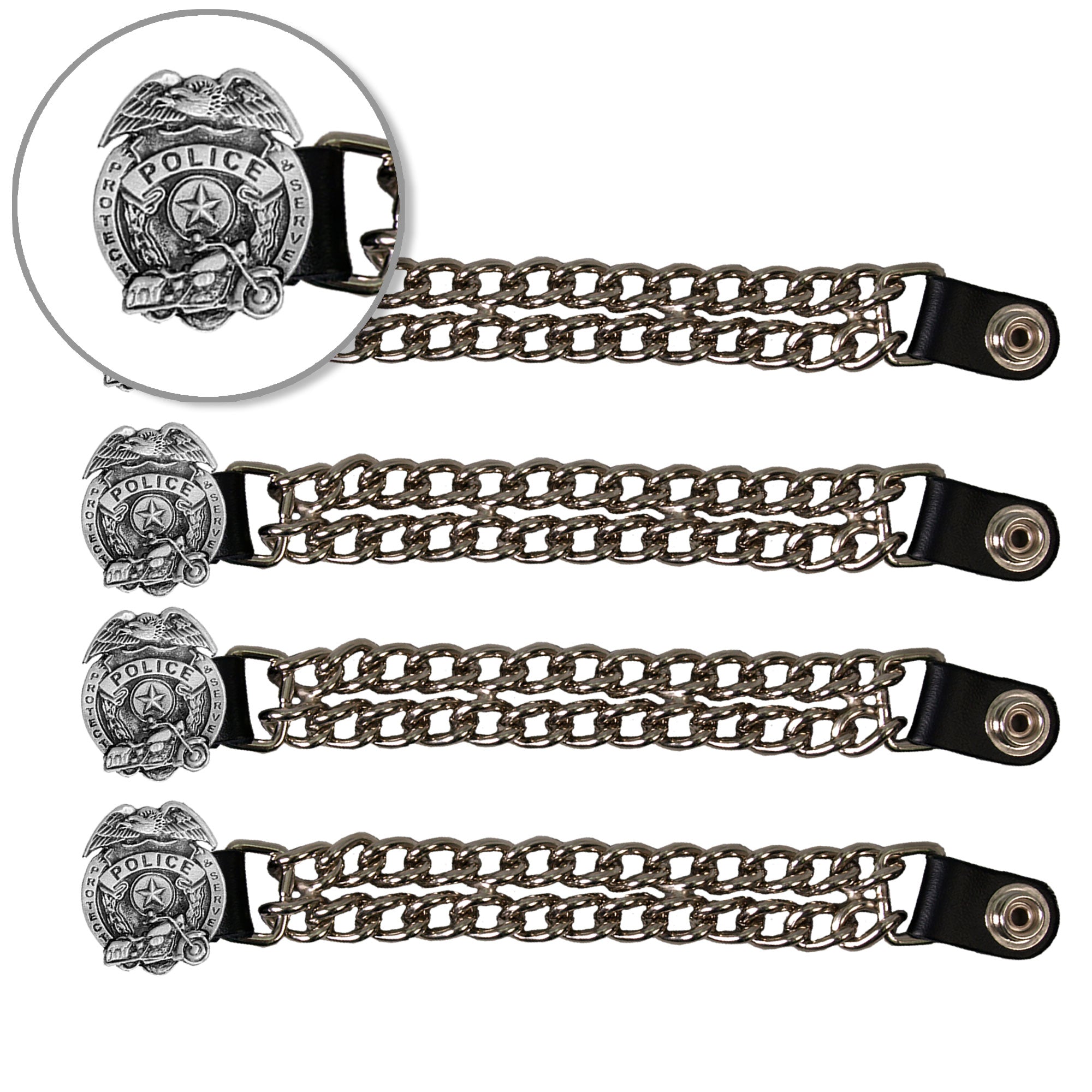 VXC1041- 4 PC SET VEST EXT POLICE SILVER 4