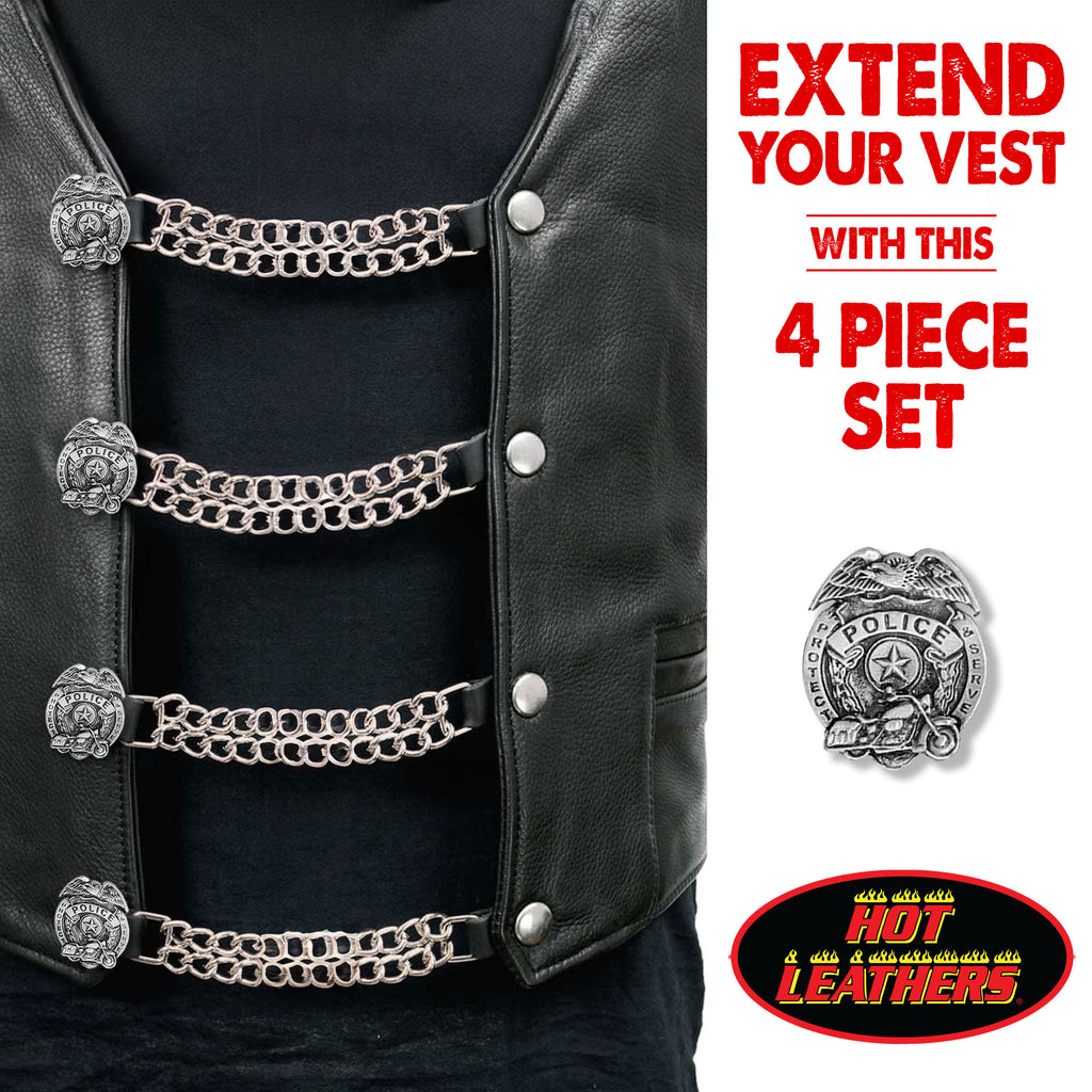 VXC1041- 4 PC SET VEST EXT POLICE SILVER 4