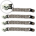 VXC2001- 4 PC SET VEST EXT SKULL & BONES SILVER 6
