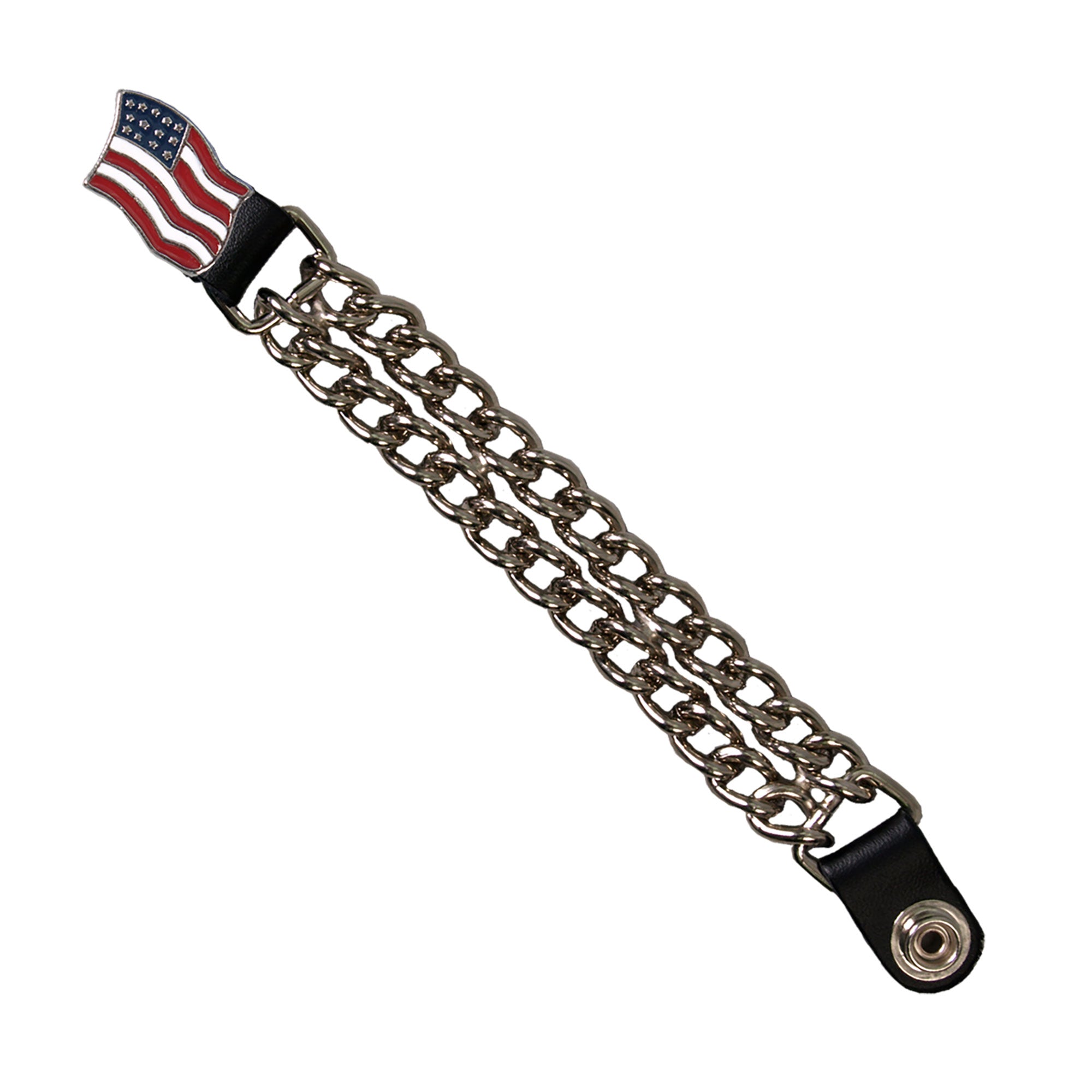 Hot Leathers Vest Extenders American Flag Silver 6 VXC2003
