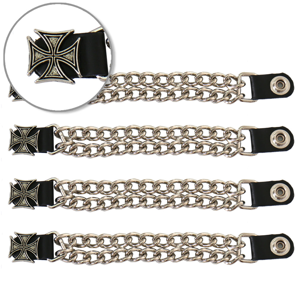VXC2007- 4 PC SET VEST EXT IRON CROSS SILVER 6
