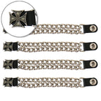 VXC2007- 4 PC SET VEST EXT IRON CROSS SILVER 6