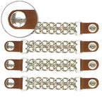 VXC6002- 4 PC SET VEST EX DISTRESSED BROWN SILVER 4