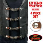 VXC6002- 4 PC SET VEST EX DISTRESSED BROWN SILVER 4